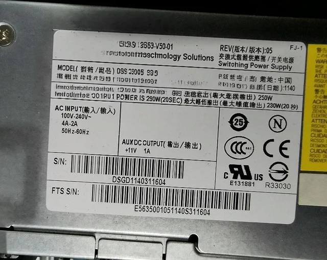 Alt view image 2 of 2 - 1Pcs for TX100 S3 power supply S26113-E563-V50-01 DPS-250AB-62A