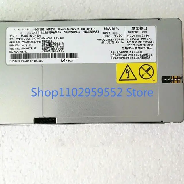 Alt view image 2 of 2 - 1Pcs for X3650 M5 900W Power Supply 700-013826-0000 94Y8167 94Y8166