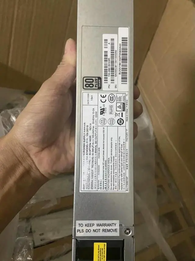 Main image of 1Pcs for server PSR650B-12A1 power supply 650W PSR650B-12A1H YM2651B