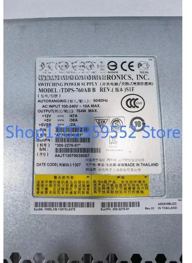 Alt view image 3 of 3 - 1PCS 764W For J4410 J4440 Power Supply 300-2276-01 TDPS-760AB B