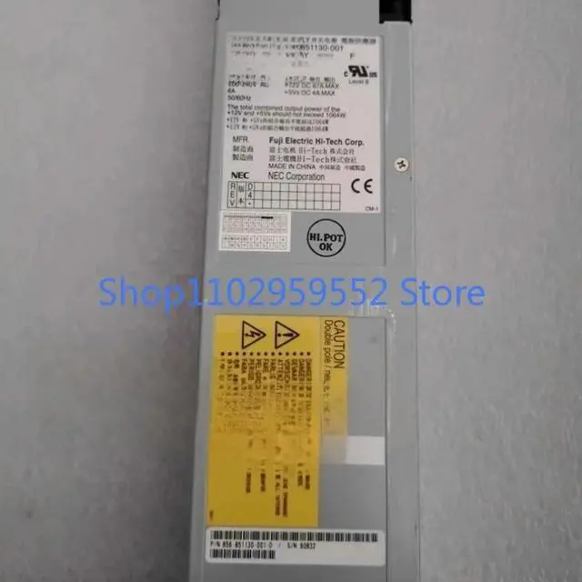 Main image of 1pcs for 1064W FAS6080 Server Power Supply 856-851130-001 P3R034