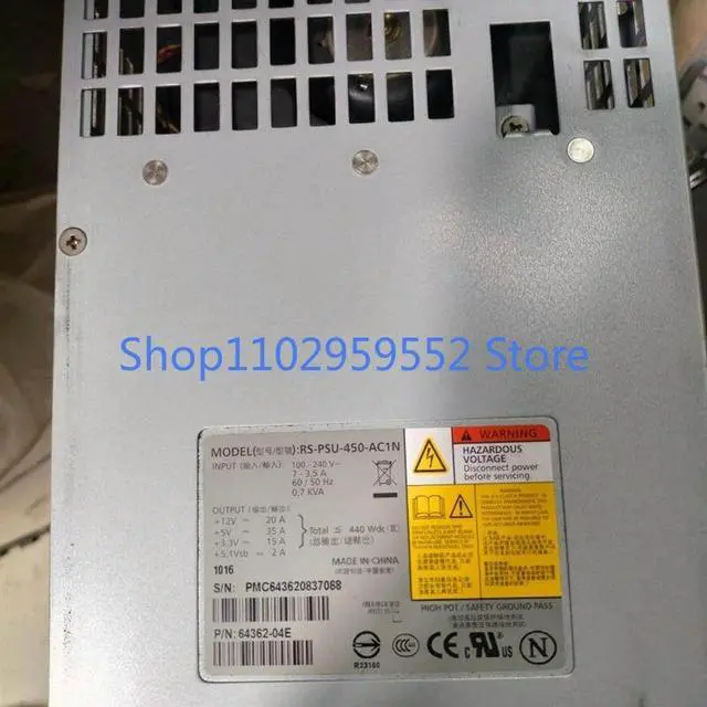 Alt view image 2 of 3 - 1pcs for PS4000/6000 64362-04D/E 0GTC8P 94535-05 RS-PSU-450-AC1N