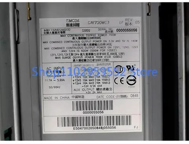 Alt view image 2 of 2 - 1Pcs for R630 R640 Power Supply S26113-E504-V70 W700WC3