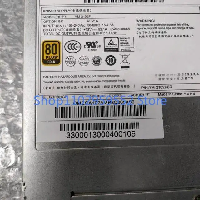 Main image of 1Pcs for A840-G10 server power supply YM-2102F 1000W YM-2102FBR