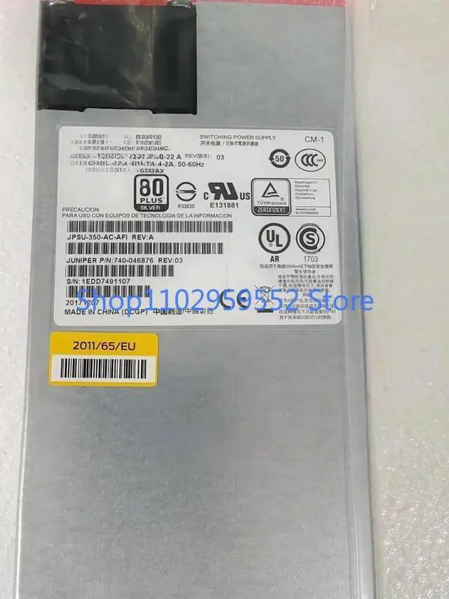 Alt view image 2 of 2 - 1pcs JPSU-350-AC-AFO 350W Power Supply For EX4300-32F Switch Kit