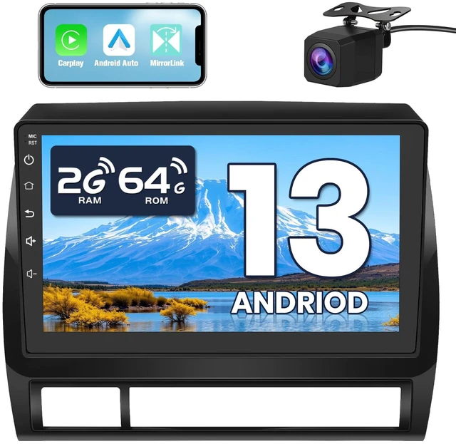 Main image of Pyniro Car Radio for Toyota Tacoma 2005-2015, Radio Upgrade with 10.1 Inch Touchscreen, Android, Carplay, DSP, Bluetooth 5.0, GPS, FM, AM, 2G RAM, 64G ROM