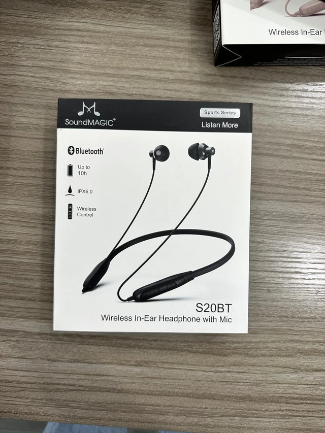 Alt view image 2 of 5 - SoundMAGIC S20BT Neckband Bluetooth Earbuds, with Mic, Long Playtime, Black