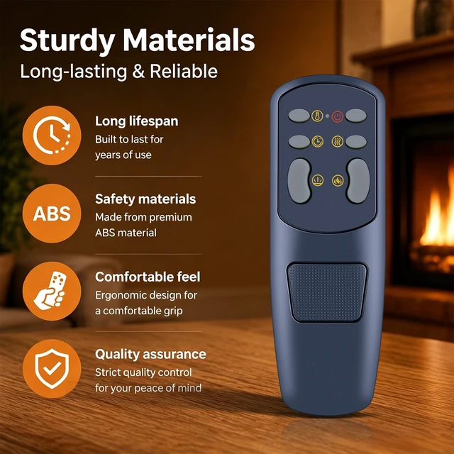 Alt view image 3 of 5 - Replacement Remote Control for Valuxhome/Houselux/Oxhark Flame Fireplace