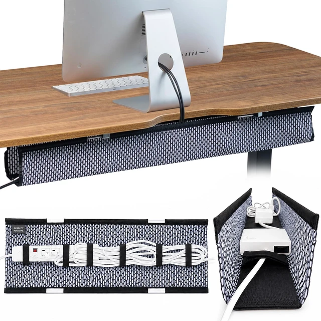 Main image of Perfect POSTURE Mesh Cable Management Tray Under Desk Cord Organizer - 38"