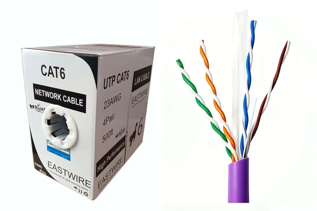 Main image of 10colors-purple 500ft CAT6 Category cable LAN network cable Ethernet cable