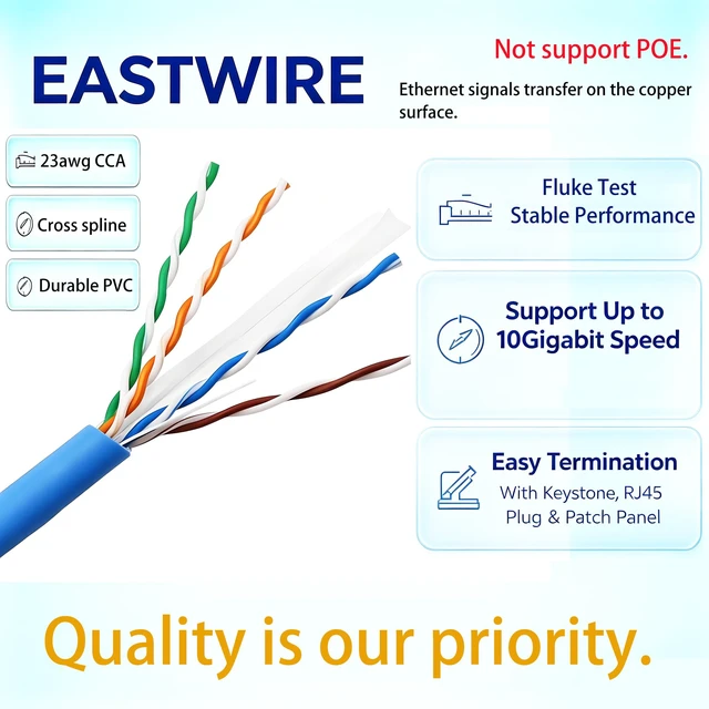 Alt view image 3 of 5 - 10colors-purple 500ft CAT6 Category cable LAN network cable Ethernet cable