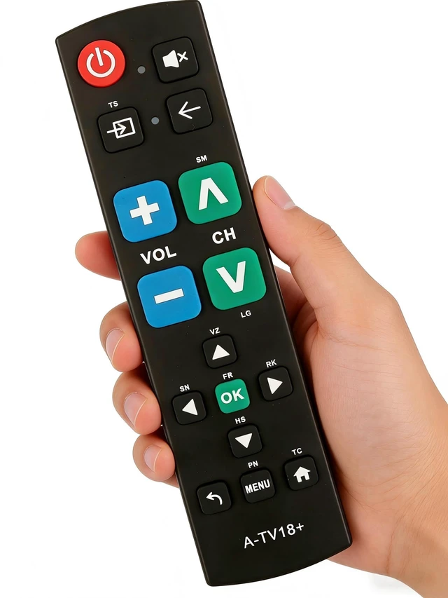 Main image of Big Button Universal TV Remote Simple Easy to Use, Great for Seniors, Works with Major TV Brands
