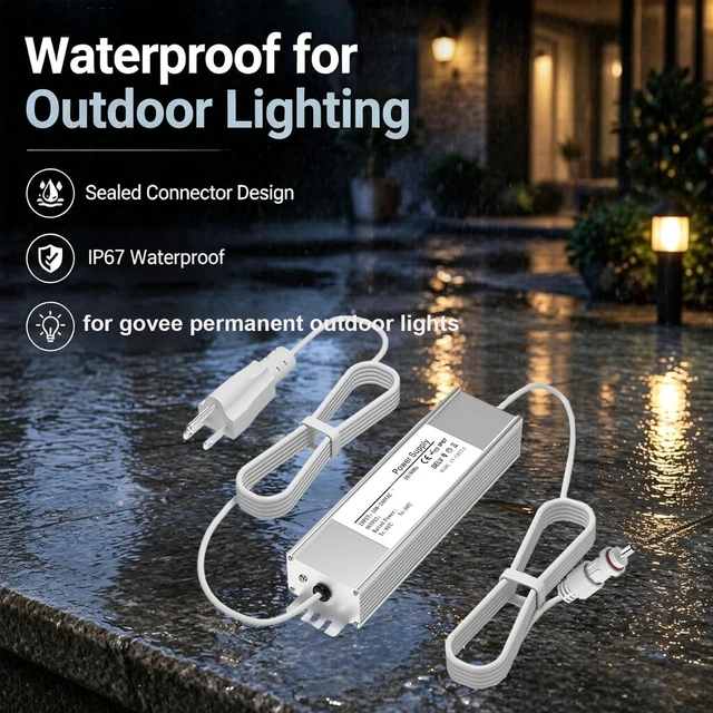 Alt view image 3 of 5 - 36V 3A Waterproof Power Adapter for Govee Permanent Outdoor Light Series H706A H706B H706C