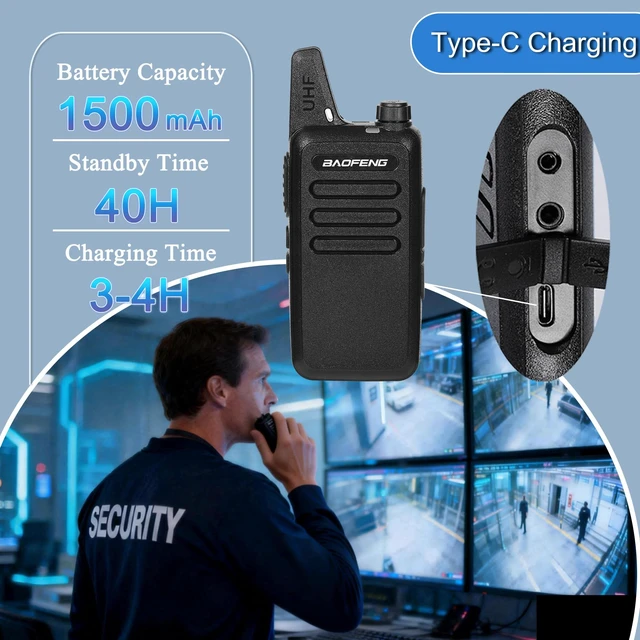 Alt view image 4 of 5 - BAOFENG T20 Mini Walkie Talkies with Earpiece & 6 Way Gang Charger