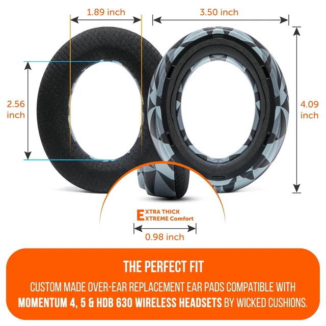 Alt view image 5 of 5 - WC Freeze Momentum 4 & 5 - Cooling Gel Earpads for Sennheiser Momentum