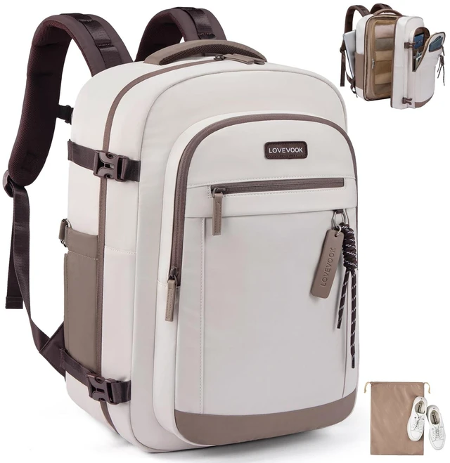 Main image of LOVEVOOK 50L Travel Backpack for Women, Airline Approved Carry On Luggage, TSA Personal Item Bag fits 17 Inch Laptop, Weekender Overnight Suitcase for Work