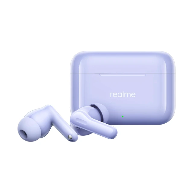 Alt view image 2 of 5 - realme Buds T200 TWS Buds, Hi-Res Audio, LDAC, IP55 Water Resistant, 12.4mm Dynamic Bass Driver, 32dB ANC, 50h Playback - (Purple)