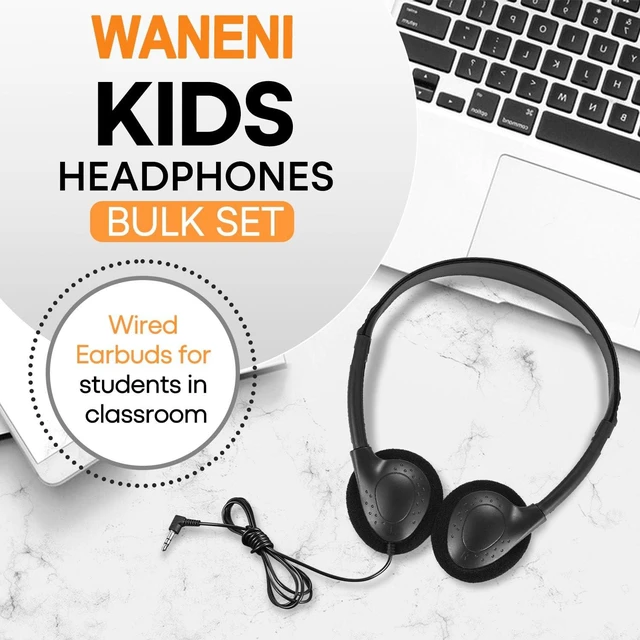 Alt view image 2 of 5 - Waneni Kids Headphones Bulk 20 Pack for School Classroom Students Children Toddler Boys Girls Teen Adults