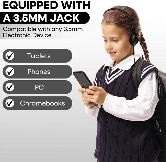 Alt view image 4 of 5 - Waneni Kids Headphones Bulk 20 Pack for School Classroom Students Children Toddler Boys Girls Teen Adults
