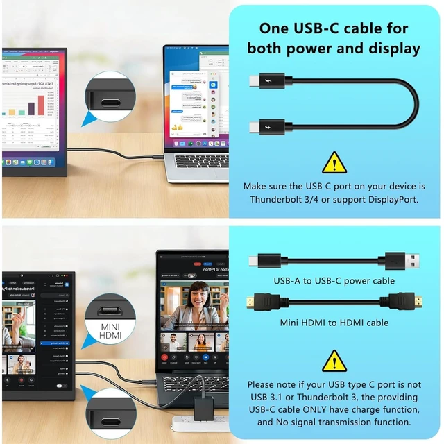 Alt view image 5 of 5 - RATEYUSO 16 Inch 120Hz Portable Gaming Monitor FHD 1200P IPS,USB-C&HDMI Travel External Monitor for Laptop Office Multi-Screen Work
