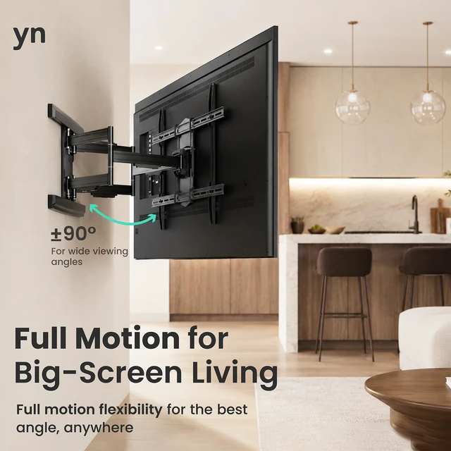 Alt view image 3 of 5 - ynVISION.DESIGN Heavy Duty Full Motion TV Wall Mount for 65-100" TVs, XXL