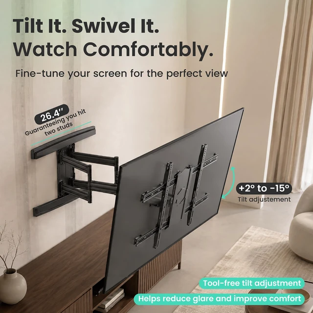 Alt view image 4 of 5 - ynVISION.DESIGN Heavy Duty Full Motion TV Wall Mount for 65-100" TVs, XXL