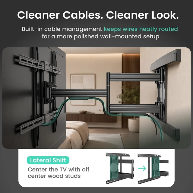 Alt view image 5 of 5 - ynVISION.DESIGN Heavy Duty Full Motion TV Wall Mount for 65-100" TVs, XXL