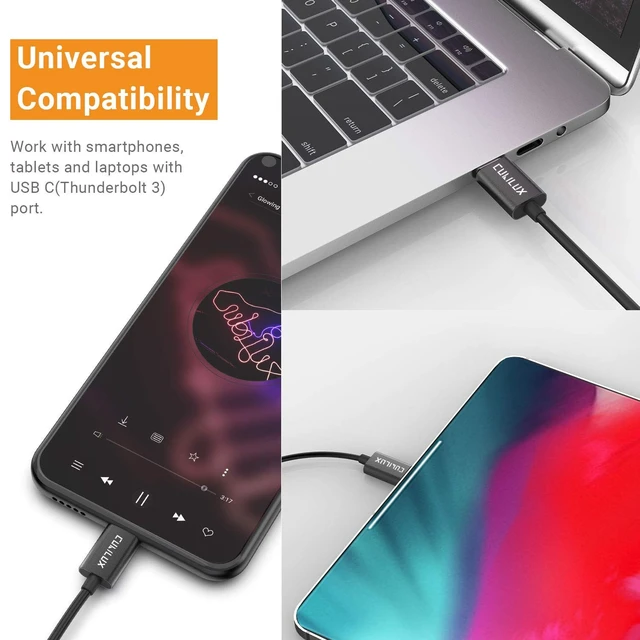 Alt view image 5 of 5 - Cubilux 2-Pack USB C Headphone Adapter Compatible with iPhone 17/16/15, iPad Pro 13/12.9/11, iPad Air 13/11, Pixel 10/9/8/7/6 Pro 9a/8a/7a/6a, Type C to 3.5mm Audio Dongle