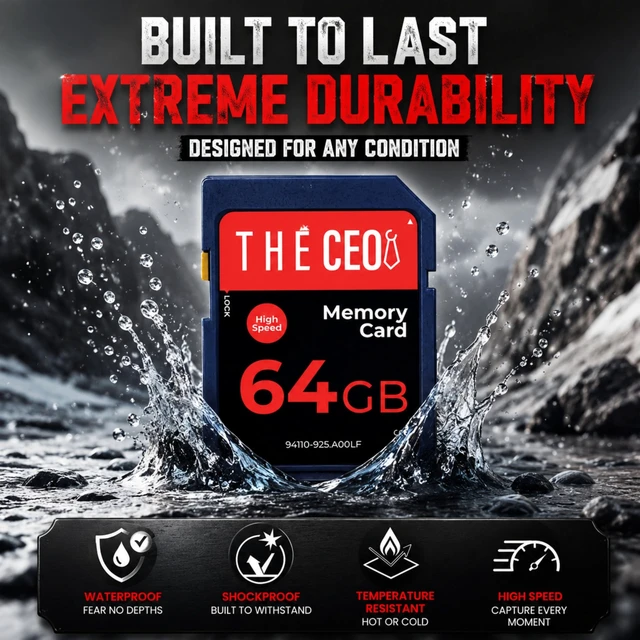Alt view image 2 of 5 - THE CEO SD Card for Camera 32GB Class 10 UHS-I Memory Card Compatible