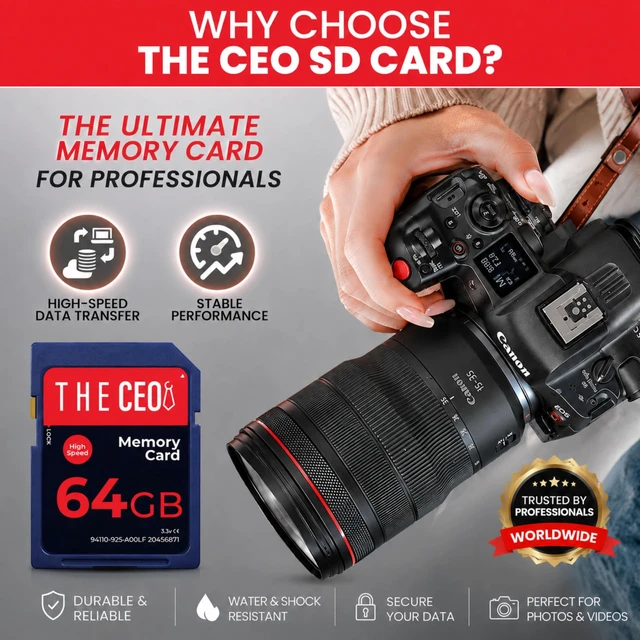 Alt view image 4 of 5 - THE CEO SD Card for Camera 32GB Class 10 UHS-I Memory Card Compatible