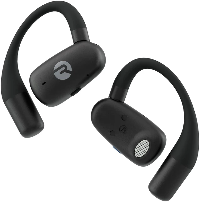 Alt view image 2 of 5 - Raycon Open Ear Earbuds - Wireless Bluetooth Open Ear Headphones with Adjustable Earhook & Dual-Mic, IPX5 Water Resistant, 40H Battery (Black)