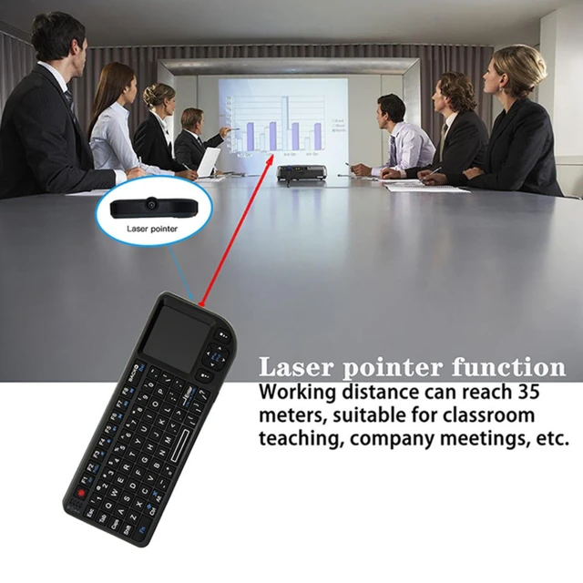 Alt view image 4 of 5 - 2.4G Mini Wireless Keyboard with Touchpad Mouse Combo,Remote Control Rechargeable Portable Keyboard Controller with 7 Colors RGB Backlit for Android TV Box/PC/Tablets/PS4/Raspberry Pi 3/HTPC/Ga