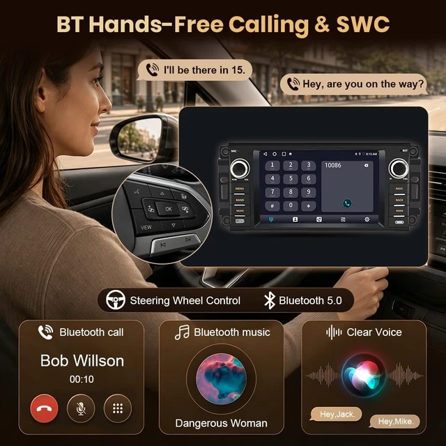 Alt view image 5 of 5 - Car Radio for Dodge RAM 1500 2009-2012, Dodge Grand Caravan (2011-2014)