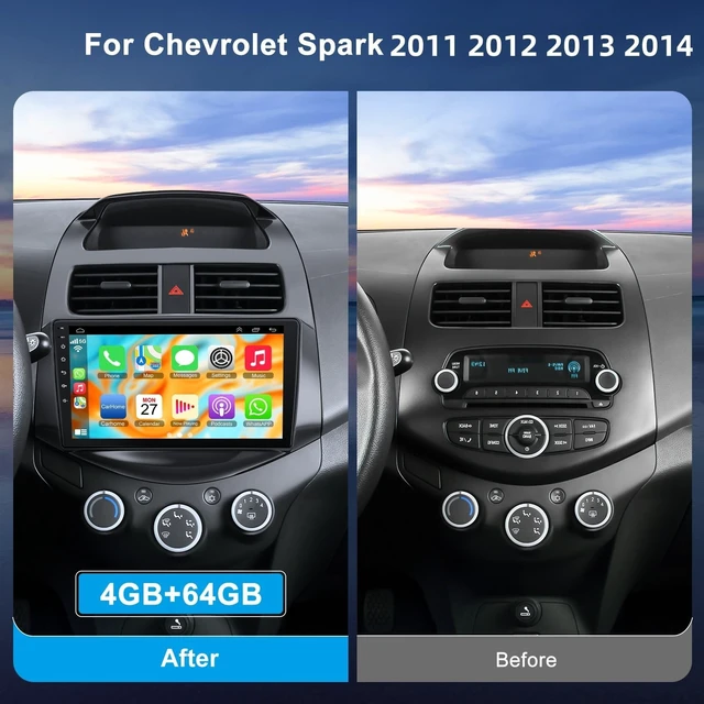 Alt view image 2 of 5 - (8 Core+64GB) Android 15 Car Radio Stereo for Chevy Spark 2011-2014