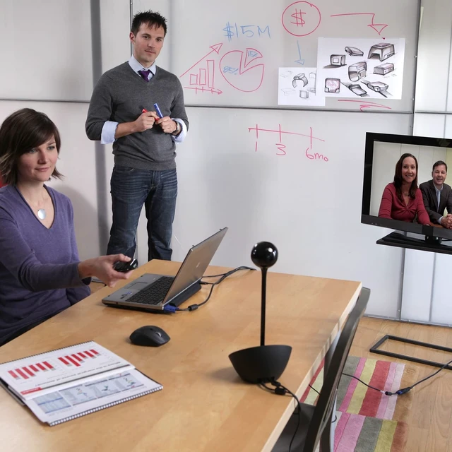 Alt view image 4 of 5 - Logitech BCC950 Desktop Video Conferencing Webcam & Speakerphone - Black
