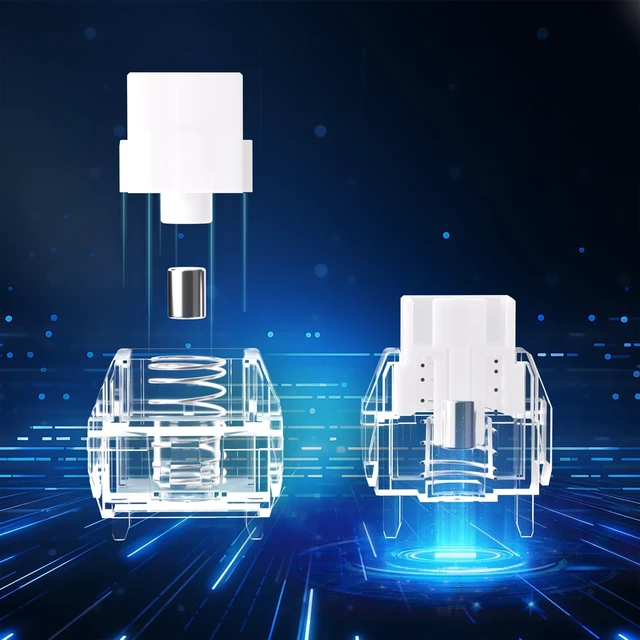 Alt view image 4 of 5 - DUROCK Magnetic Keyboard Switches, 48g Hall Effect Linear Switches, 70pcs