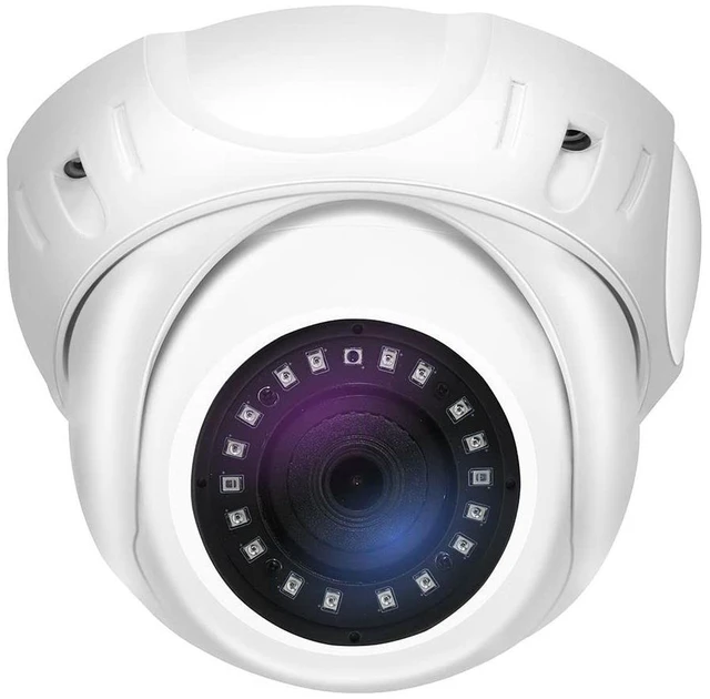 Main image of GW Security 8MP 4K IP PoE Outdoor Indoor Microphone White Turret Security Camera (GW803603M)