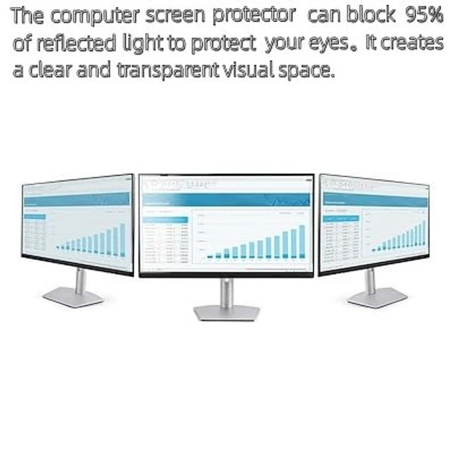 Alt view image 2 of 5 - infoWall Blue Light Blocking Screen Protector - 87% Blue Light/98% UV Filter for 23.8" Monitor, Eye-Care Computer Display Protector
