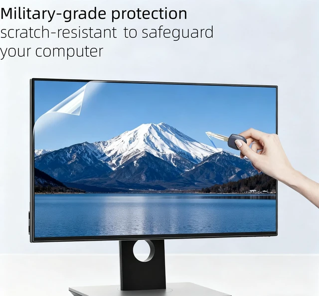 Alt view image 4 of 5 - infoWall Blue Light Blocking Screen Protector - 87% Blue Light/98% UV Filter for 23.8" Monitor, Eye-Care Computer Display Protector