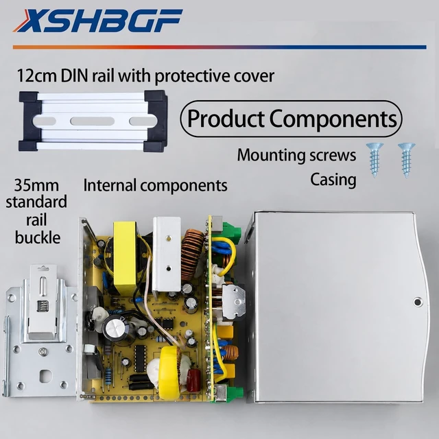 Alt view image 3 of 5 - XSHBGF 24VDC Power Supply NDR 480W DIN Rail Power Supply Switch Switching Converter DC (Input 100-240VAC Output 24VDC 50/60HZ 24V 20A)
