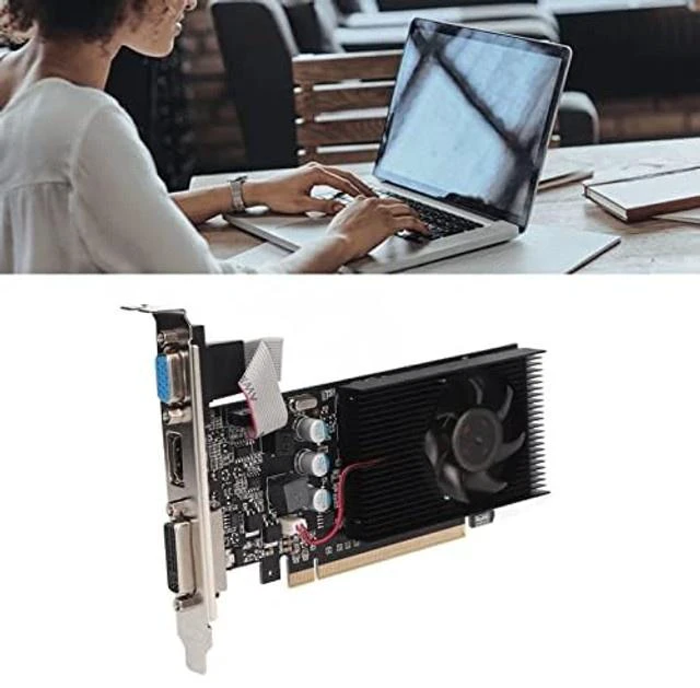 Alt view image 5 of 5 - Sanpyl 610 Graphics Card, 2GB DDR3, Support DirectX 11 64 Bit, Single Fan GPU PC Video Card, PCI Express 2.0, VGA, DVI,