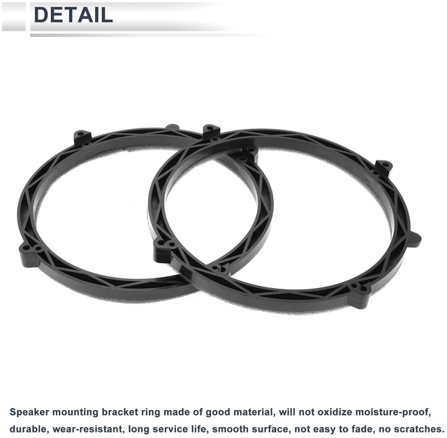 Alt view image 4 of 5 - RATCHROLL Speaker Spacer Ring Tweeter Speaker Spacer Adaptor for Mercedes-Benz Vieting Waterproof Speaker Subwoofer Mounting Spacer Bracket Ring ABS 2Set