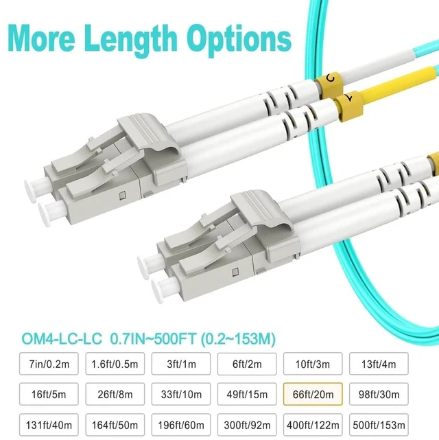 Alt view image 3 of 5 - RamboCables-OM4 LC LC Fiber Patch Cables MMF Multimode, 800ft/244m