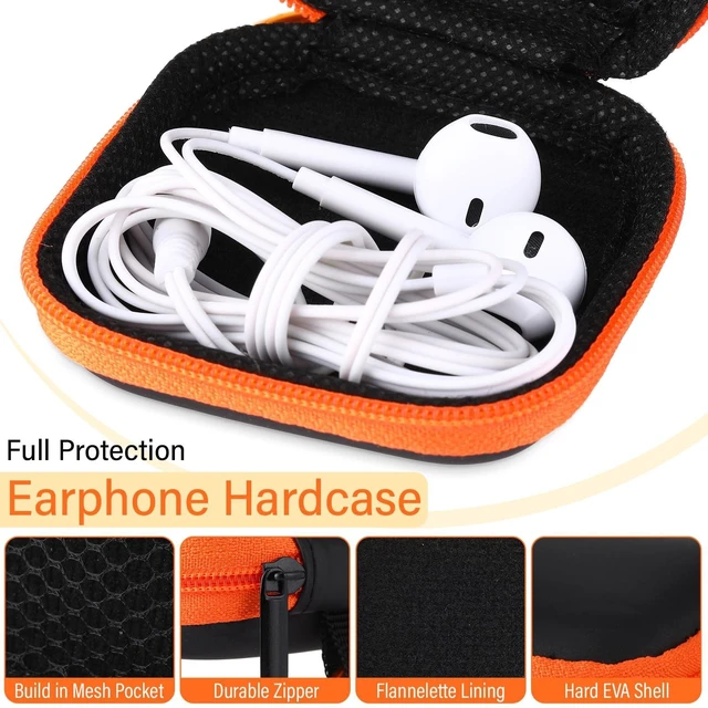 Alt view image 3 of 5 - Paterr 30 Pack Square Earbud Case Pouch Bulk with Clip, Multicolor