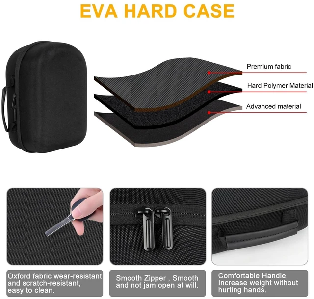 Alt view image 4 of 5 - XINGFUDAO Hard Carrying Case for XGIMI MoGo Pro/MoGo 2 Pro & Multi-Angle Projector Stand 1080P Portable Projector, Waterproof with Separate Space (Compatible with Projector and Stand)