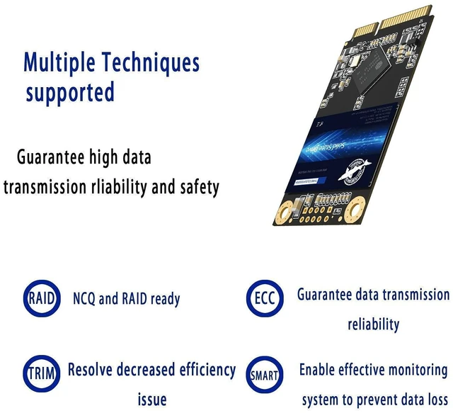 Alt view image 5 of 5 - SSD mSATA 16GB Dogfish Internal Solid State Drive High Performance Hard Drive for Desktop Laptop SATA III 6Gb/s Includes SSD 32GB 60GB 64GB 120GB 128GB 240GB 250GB 480GB 500GB (16GB MSATA)