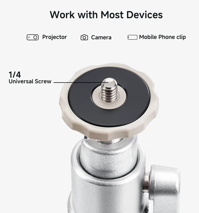 Alt view image 3 of 5 - Projector Mount,12.1-16.8in / 31-50cm Projector Ceiling Mount Extendable Ceiling Projectors Mounts Adjustable Angle 360 Rotation Drop Ceiling Projectors Mounts Silver