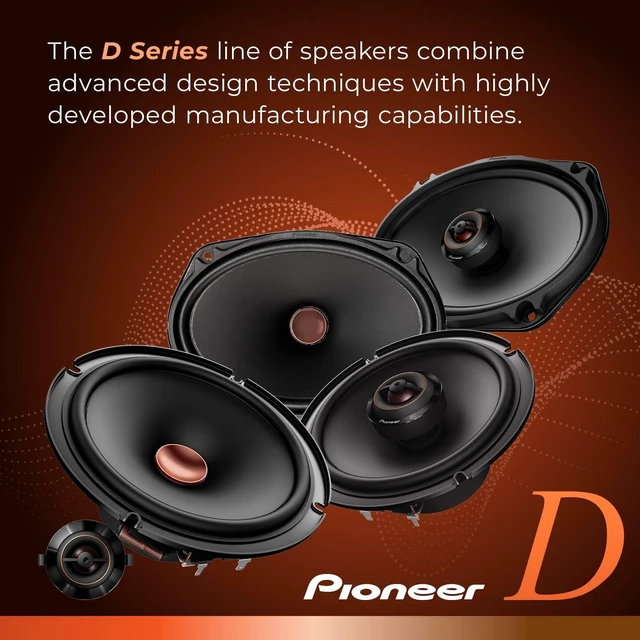 Alt view image 2 of 5 - Pioneer D-Series TS-D65F 6.5" 2-Way Coaxial Car Speakers 270W Max