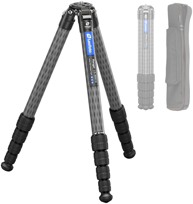 Main image of LEOFOTO LS-365CX Professional Camera Tripod, 3/8" Mounting, Folded 3", Length 60, 5 Section, Compact Carbon Fiber 1.77kg Lightweight Tripod Stand for DSLR Video Camcorder, Max Load 44lbs/20kg