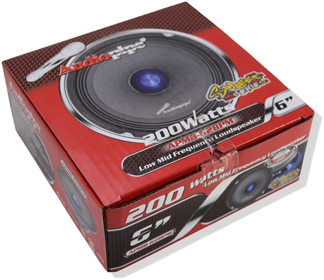 Alt view image 4 of 4 - Audiopipe APMB-628PM 6 Inch 200 Watts Max 100 Watts RMS Power Low to Mid Frequency Car Audio Loudspeaker with 4 Ohm Impedance